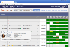 Projector Professional Service Autaomation Software resource management tool
