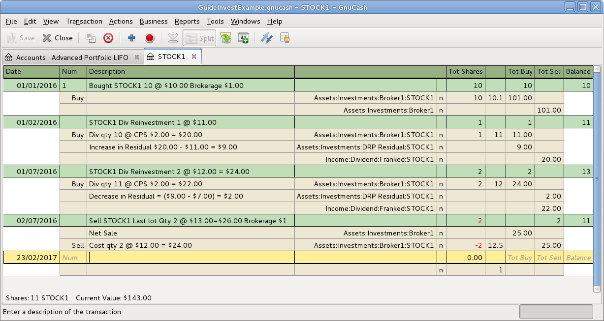 GnuCash Bank Reconciliation Module