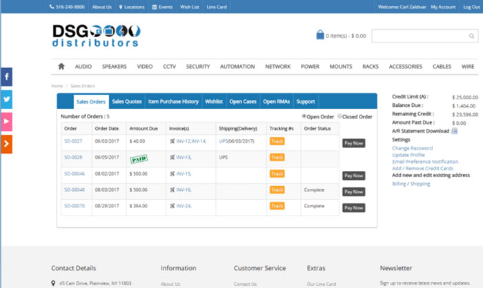 BizAutomation Sales Order Dashboard