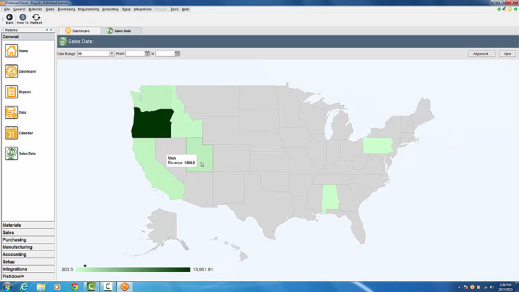 Fishbowl Manufacturing Dashboard