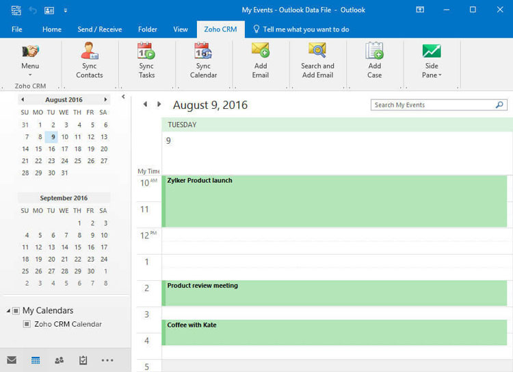 CRM Screenshot ERP Module