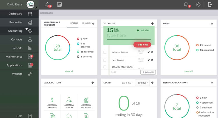 TenantCloud Dashboard