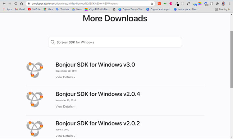 Bonjour SDK for Windows