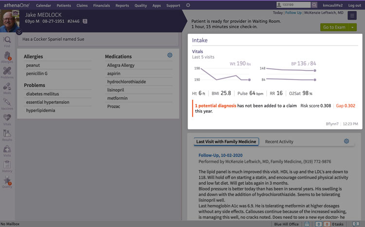 athenaOne eprescribing module