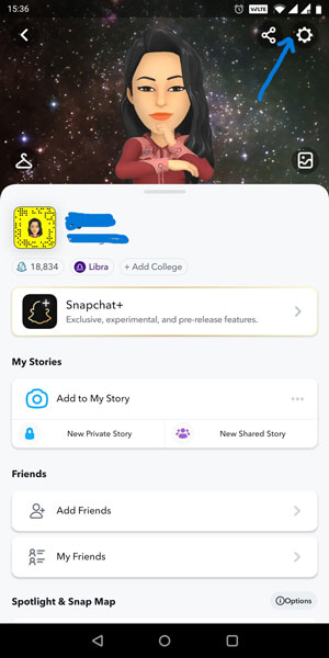 Snapchat Home Page