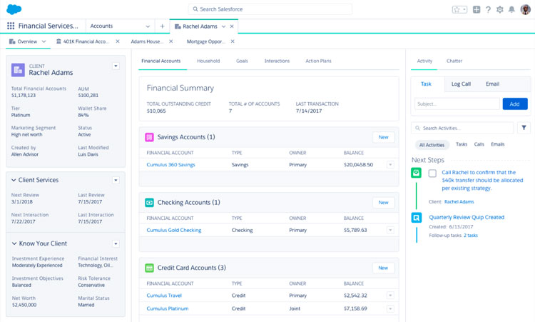 Salesforce Financial Service Cloud Client Overview