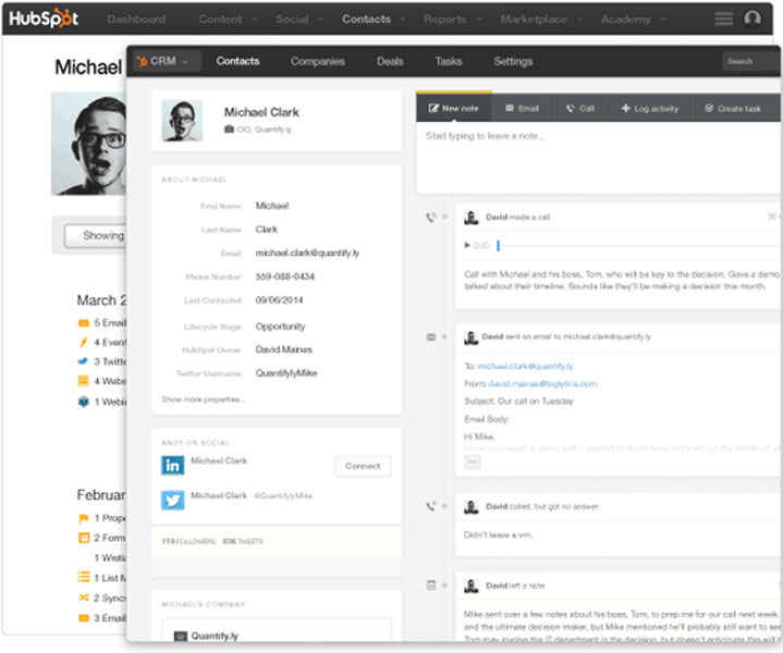 Contact Management Module in HubSpot Sales