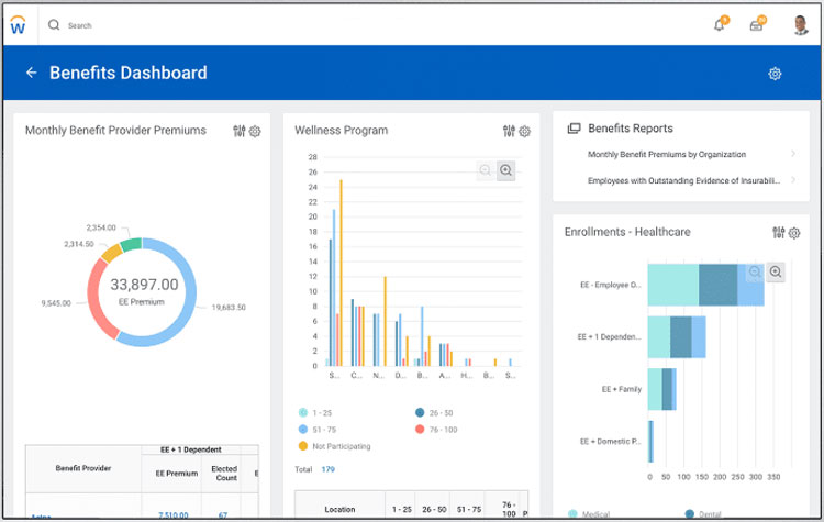 Workday Benefits Dashboard