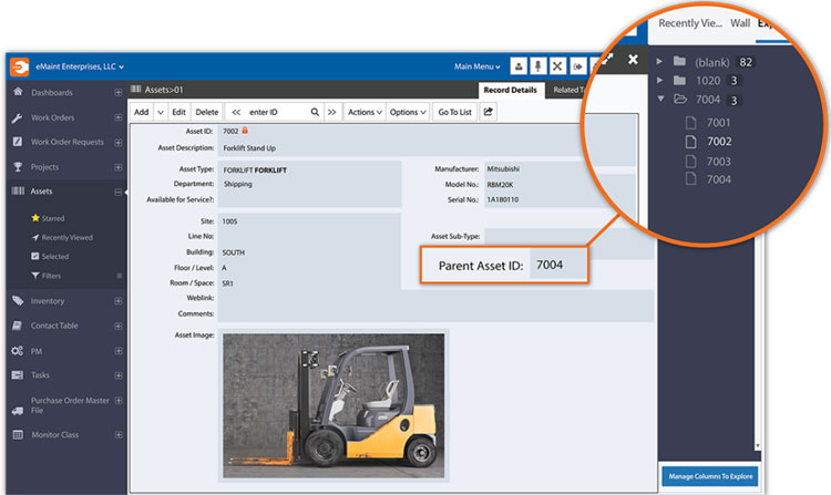 Creating Asset Hierarchy in eMaint