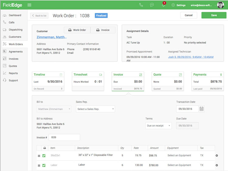 FieldEdge Work Order Management