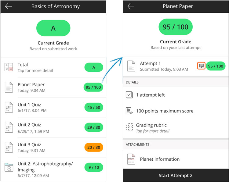 Assessment and Test Results in Blackboard