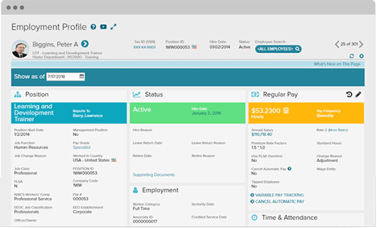 ADP Workforce Employee Profile