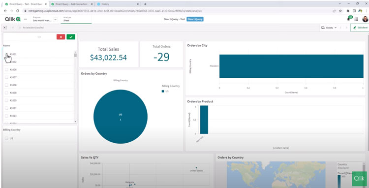 Qlik Sense Direct Query