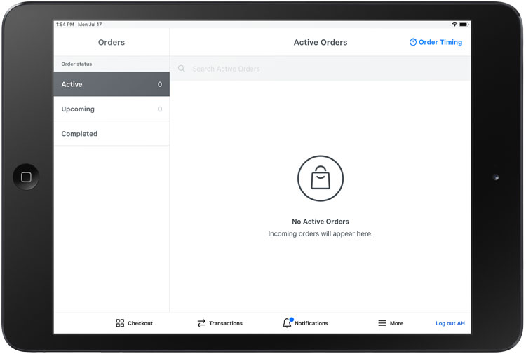 Square Active Orders Dashboard