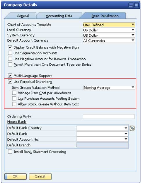 SAP Perpetual Inventory System Setup