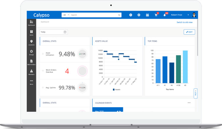 EZOfficeInventory’s dashboard