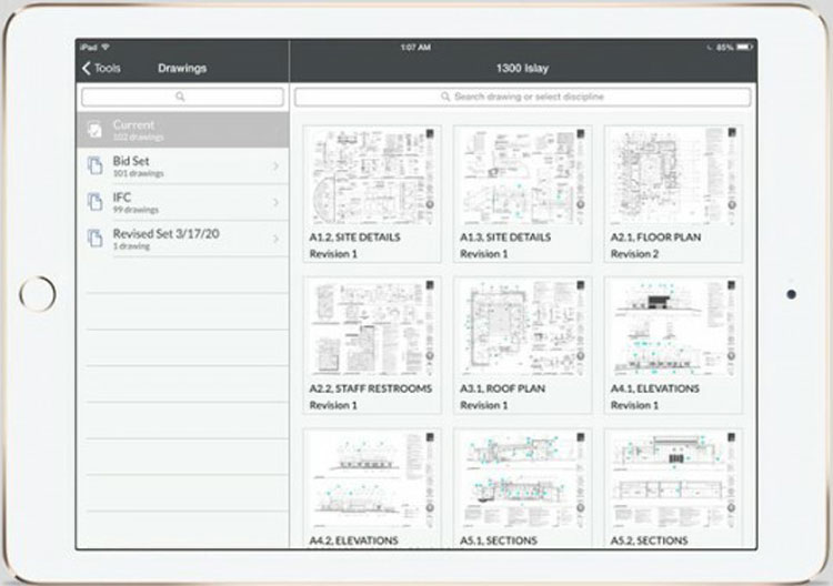 View site plans and designs on Procore Mobile