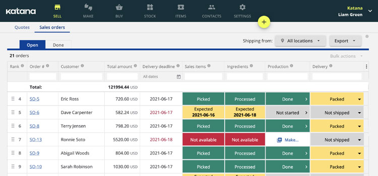 JIT Inventory Track Order Fulfillment