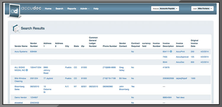 Accudoc Accounts Payable