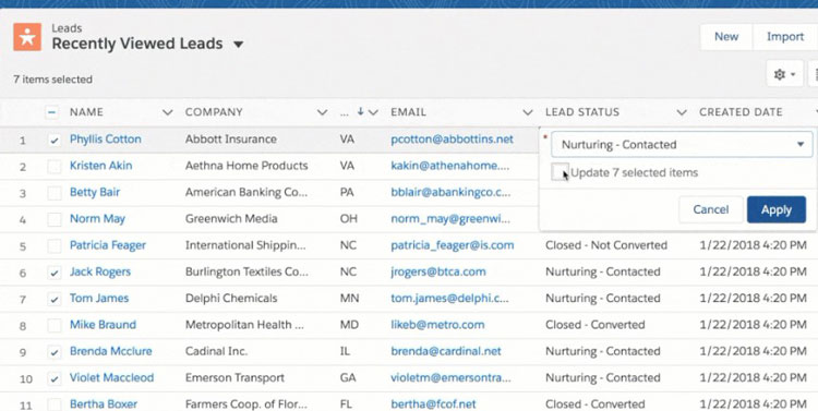 Salesforce Sales Cloud Leads Management