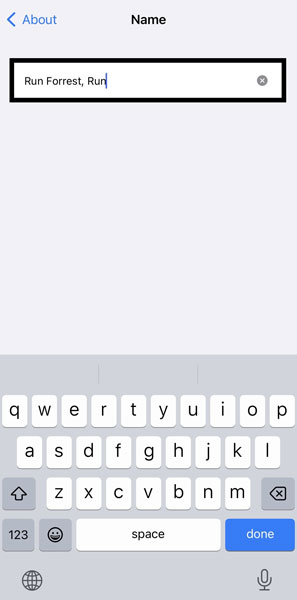 Edit Name in iOS