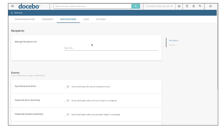 Salesforce Notification Management in Docebo