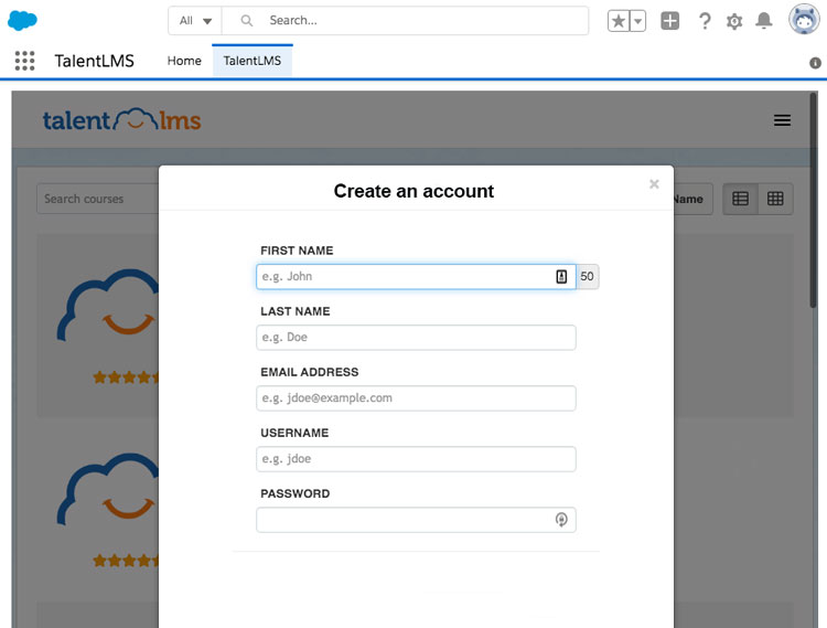 TalentLMS User Registration