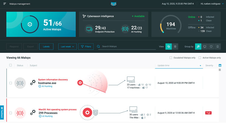 Cyberreason Threat Detection Using AI and Machine Learning