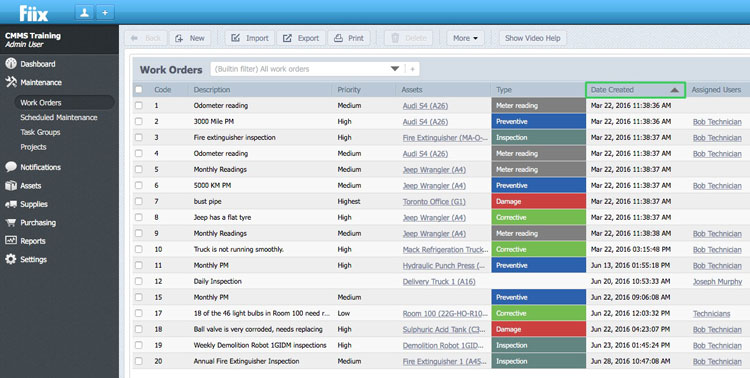 Work Order Management in Fiix