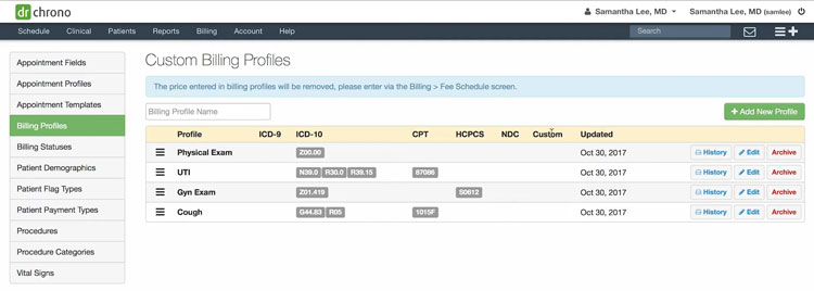 DrChrono Medical Billing Management