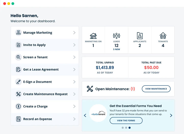 TurboTenant Dashboard