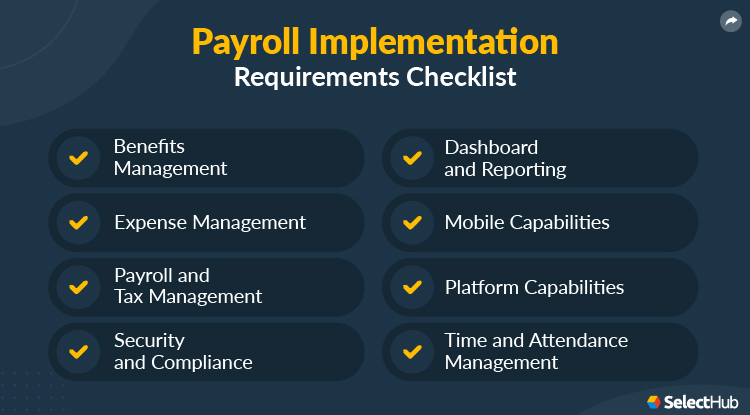 Payroll System Implementation Requirements Checklist