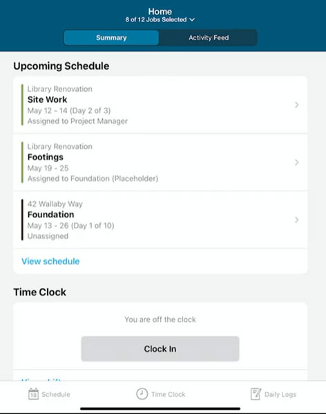 Work Schedule Management with Buildertrend