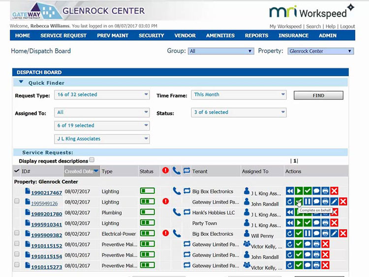 Workorder Management and Dispatch Management with MRI Workspeed