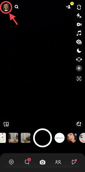 Snapchat User Interface