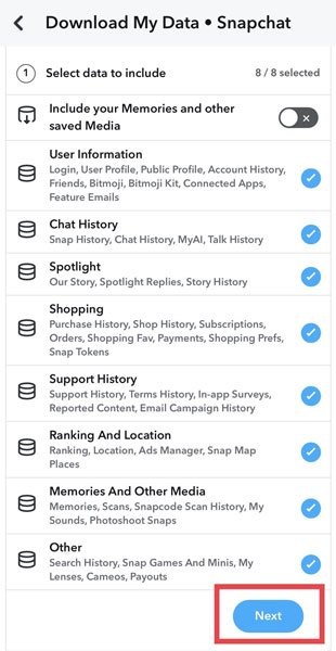 Snapchat Download My Data