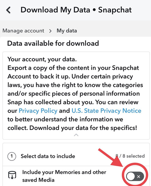 Snapchat Data Download