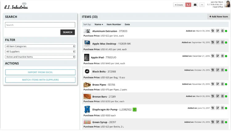 Tradogram Procurement Dashboard Management