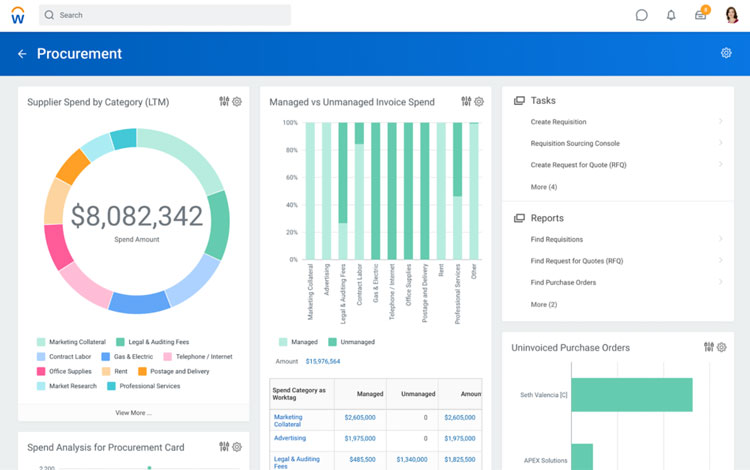 Workday Procurement Dashboard