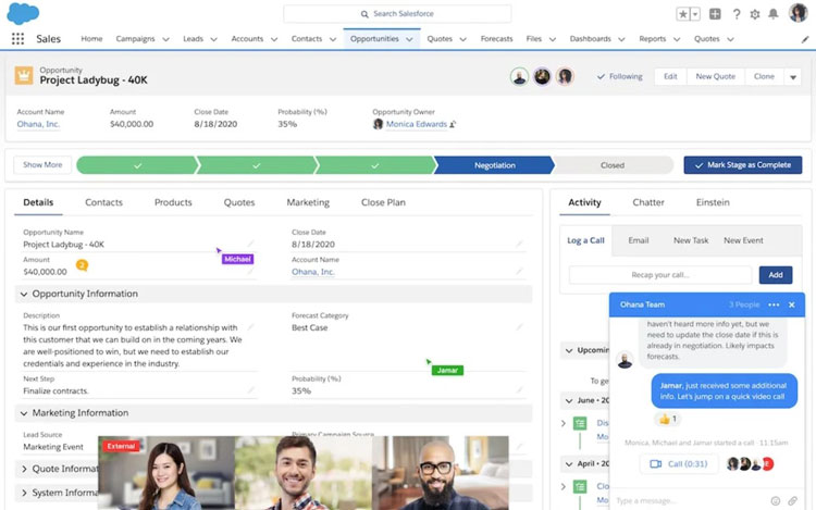 Salesforce Collaboration and Embedded Chat