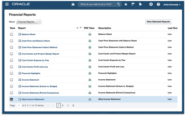 Oracle ERP Cloud's Financial Reporting Module