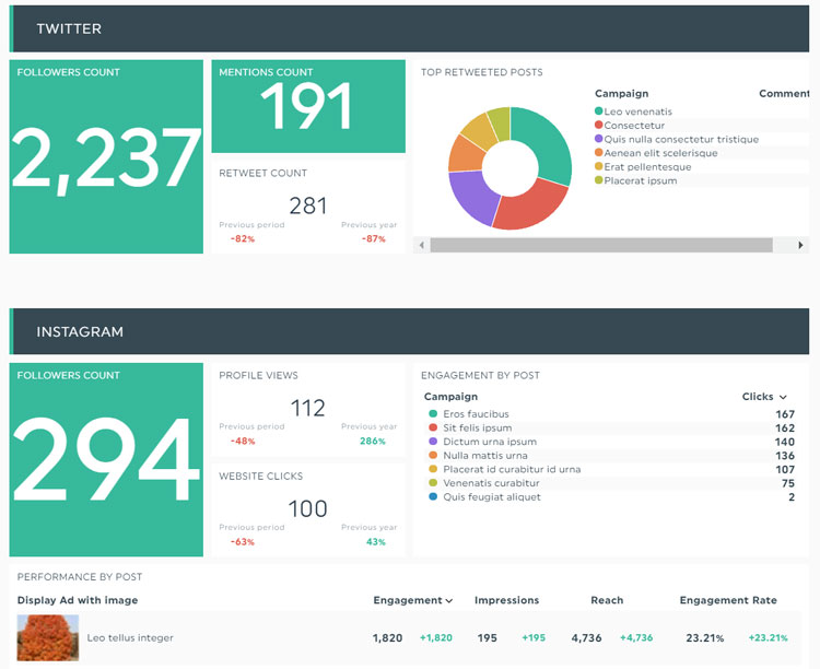 Social Media Analytical Report Example