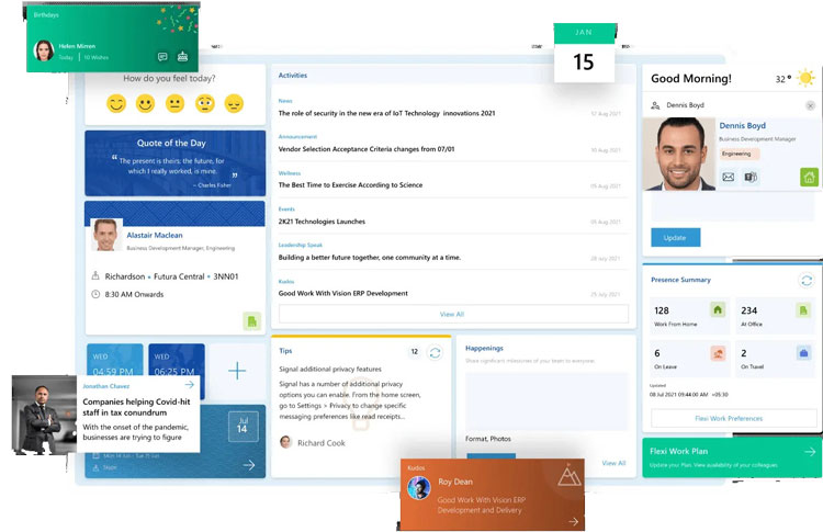 Central Dashboard to Track Employees Activity