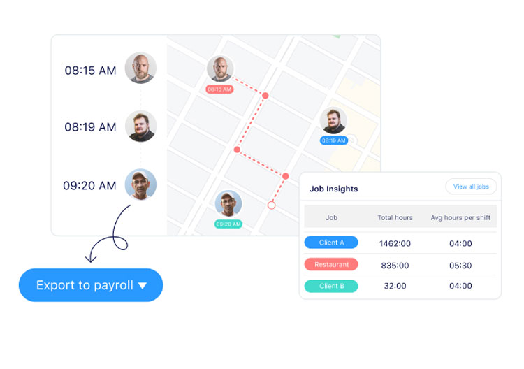 Connecteam Real-time GPS Time Tracking