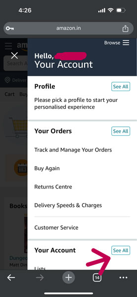 Amazon Music Mobile Account Settings