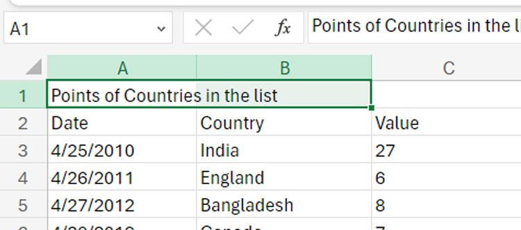 Selecting Cells in MS Excel